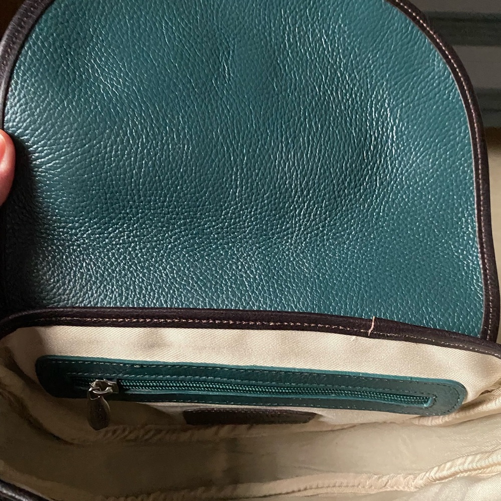 Most comfortable Teal and Black/dark Brown Leather Crossbody Bag - Picture 7 of 7